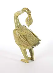 Pootoogook Qiatsuk, Untitled - Snow Goose, green stone carving