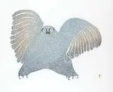 Pitaloosie Saila, Ookpagaq #17/50, 1985, colour stonecut and stencil on paper