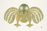 Eliyakota Samualie, Kopigno #42/50, 1974, colour stonecut on paper