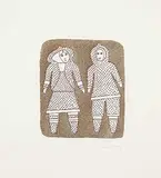 Jamasie Teevee, Young Couple #9/25, 1982, etching on paper