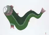 Ningeokuluk Teevee, Arnallu #34/50, 2007, colour stonecut on paper