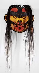 Jay Brabant, Kwag-uilth, 2012, painted wood with horse hair and copper
