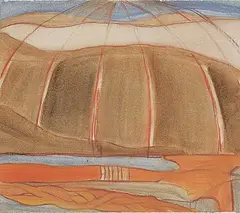 Joane Cardinal-Schubert, Sweatlodge, Braid, Tomahawk, mixed media on paper