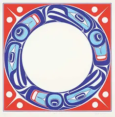 Seven Ravens #39/80 by Robert Davidson, 1987, colour silkscreen on paper, sold Sep 2021