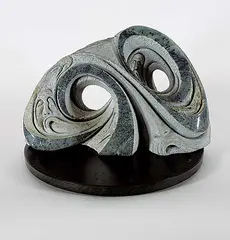 Don Eliason, The Flow, grey stone carving
