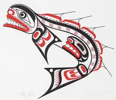 Tony Hunt, Kwagulth Eel #AP XVIII/XXXVI, 1983, colour silkscreen on paper