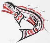 Tony Hunt, Kwagulth Eel #AP XVIII/XXXVI, 1983, colour silkscreen on paper