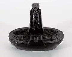 Rufus Moody, Untitled - Raven and Fish Tray, argillite carving