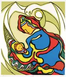 Daphne Odjig, Genesis #A/P, 1976, colour silkscreen on paper