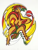 Daphne Odjig, Thunderbird Woman #5/48, 1973, colour silkscreen on paper