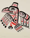 Bill Reid, Haida Raven #124/450, 1972, colour silkscreen on paper