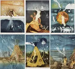 Michael Robert Robinson, LOT OF SIX: Fish Dreamer Portfolio #52/100, colour etchings on paper