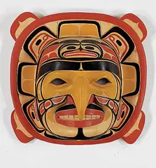 Randy Stiglitz, Eclipse of the Sun Mask, painted wood