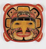 Randy Stiglitz, Eclipse of the Sun Mask, painted wood