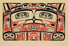 Roy Henry Vickers, Tsimsian Chest Front Design - Blackfish - Natlh #7/150, 1975, colour silkscreen on paper