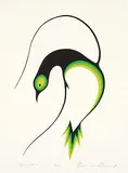 Clemence Wescoupe, Solitary Bird #173/500, colour silkscreen on paper