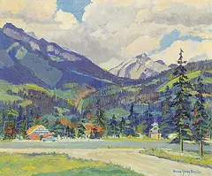 Winona Young Branton, Brewster Peak, Banff, Alberta, oil on canvas