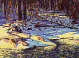 William Duma, Winter Reflections, 1987, acrylic on canvas board