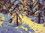 William Duma, Winter Light, 1986, acrylic on canvas board
