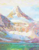 Susan Elkins, Mount Assiniboine, oil on canvas board