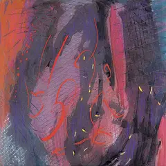 Lynn Malin, Fire Module #22, oil mixed media on plexiglass