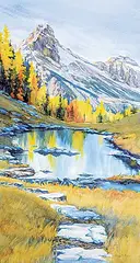 Opabin Plateau - Lake O'Hara by Donna Jo Massie, watercolour on paper, sold Jun 2021