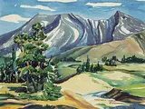 Francis Douglas Motter, Sunwapta Pass, watercolour on paper