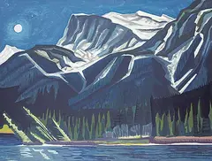 David Pugh, Rundle Moonlight, 1984, acrylic on canvas