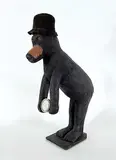 Ewald  Rentz, Winnie the Pooh, painted wood and mixed media sculpture