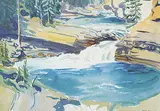 Johnson's Canyon by Margaret Shelton, 1943, watercolour on paper, sold Jun 2021