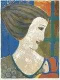 Veronique #4/50 by John Harold Thomas Snow, colour lithograph on paper, sold Jun 2021