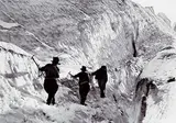 Byron Harmon, Dr. Cora Best, Audrey Shippam and Conrad Kain on the Starbird [Horsethief] Glacier, 1922