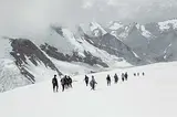 Byron Harmon, On Yoho Glacier, Mount Bident, Alpine Club of Canada Camp at Consolation Valley, 1910