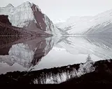 George Noble, Hector Lake, Banff-Jasper Highway, circa 1939, black and white photograph on paper