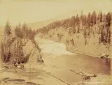 William and Sons Notman, Bow River Falls, Banff, 1887, albumen print