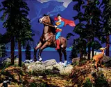Diana Thorneycroft, Lake O'Hara [Clark, Northern Dancer and the Evil Weasel] #8/20, colour photograph on paper