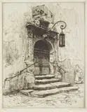 Frank Armington, Portal im Rathaushof, Rothenburg, O.T. #94/100, 1909, etching on paper