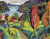 Pierre Bedard, La Maison Juane, acrylic on wood board