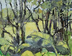 Jamie Baxter, Untitled - Green Forest, oil on canvas