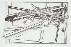 Derek Michael Besant, Diagram #2 #16/30, 1986, etching and collage on paper