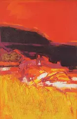 Richard Billmeier, Untitled - Landscape with Cottage, oil on canvas