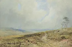 George Warren Blackham, Storm Across Cannock Chase, watercolour on paper