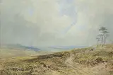 George Warren Blackham, Storm Across Cannock Chase, watercolour on paper