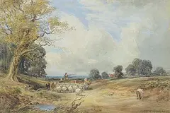 George Warren Blackham, Untitled - On the Way to Market, watercolour on paper