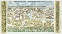 Carole Bondaroff, River Voices #9/12, etching, watercolour and mixed media on paper
