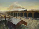 Peter Cunningham, Midland Sunset, acrylic on canvas