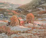 Littorio del Signore, Two Friends in the Laurentides, 1986, oil on canvas