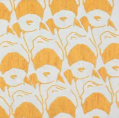 Marjan Eggermont, Untitled - Faces, embroidery on canvas