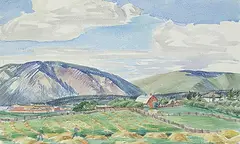 Arthur John Ensor, Salmon Arm, B.C., 1941, watercolour on paper