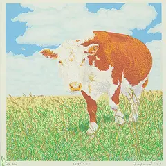 Joseph Fafard, Hi #234/500, 1979, colour silkscreen on paper